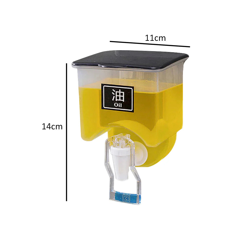 Wall mounted oil dispenser